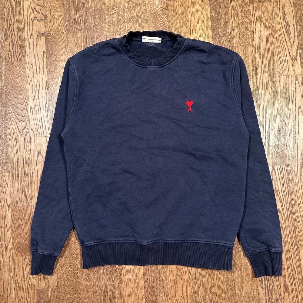 Ami Navy Blue Sweatshirt